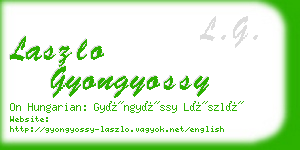 laszlo gyongyossy business card